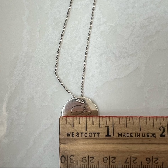 Tiffany Notes Alphabet “C” Disc Charm Pendant 18 in Ball Chain Sterling Silver - Picture 14 of 14